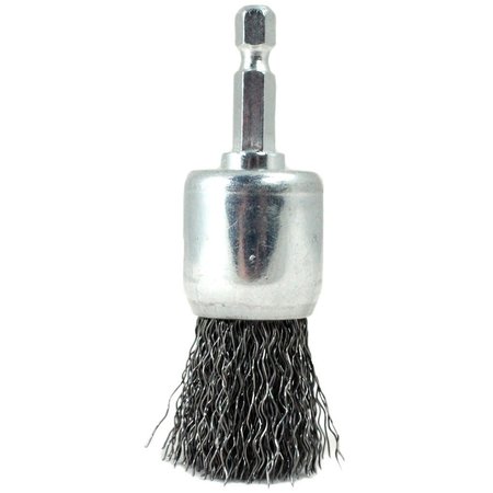 SHARK INDUSTRIES CRIMP END COARSE BRUSH 1" ON 1/4" HEX SH SI13962